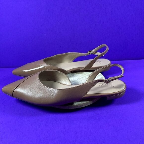 Naturalizer 27 EDIT‎  Brown Leather Makenna Slingback Flat Shoe Size 11 NWOT - Picture 3 of 10